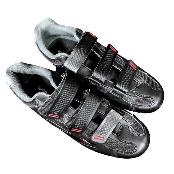 Tommaso Black & Gray Cycling Spin Shoes - Men's US 10 (EU 43) - Picture 2 of 6